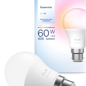 Philips Hue Essential Smart A60 LED Bulb, B22, Bulb, 1 Pack