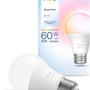 Philips Hue Essential Smart A60 LED Bulb, E27, Bulb, 1 Pack